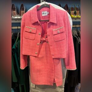 Self-Portrait Vibrant Pink Tweed Ensemble